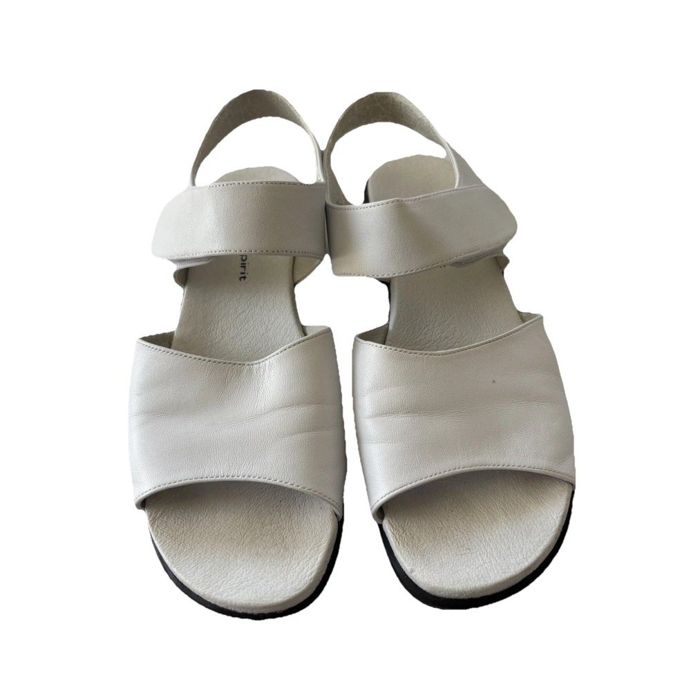 Easy Spirit Hartwell Leather Slingback Strap Sandals White 8M
